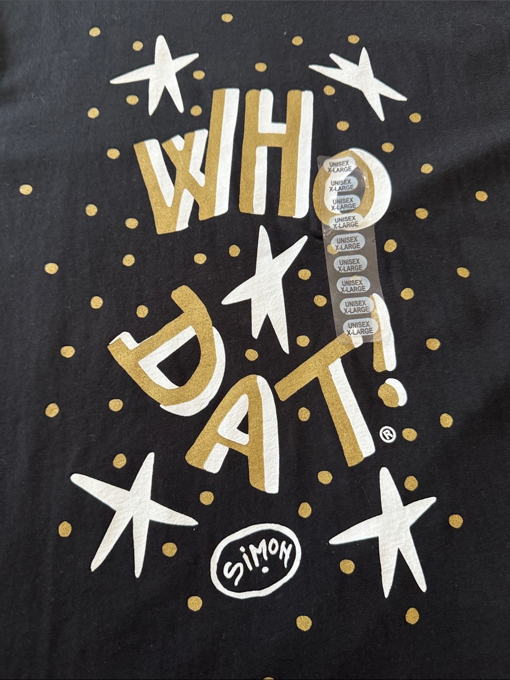 Who Dat? Tee with Stars - Picture 3 of 5